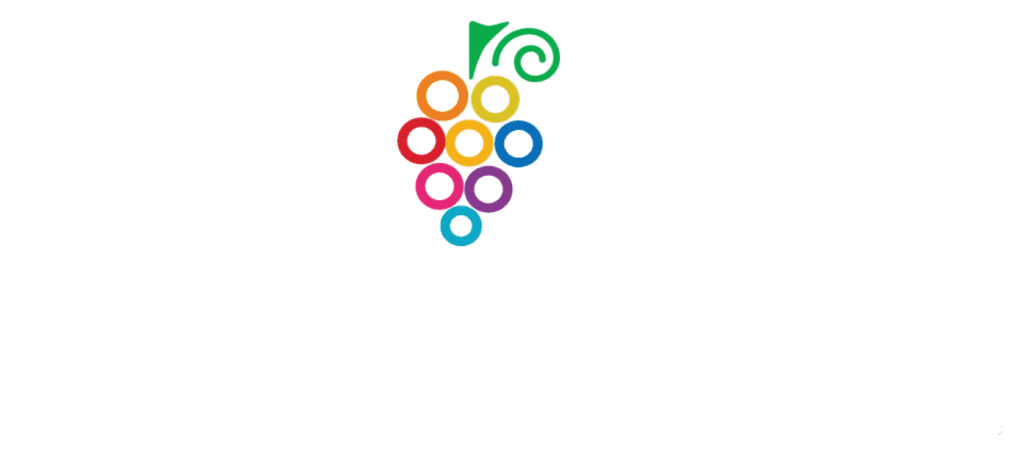 Grape events white logo
