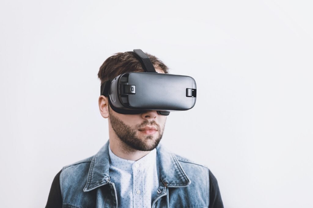 virtual, virtual reality, technology, reality, digital, 3d, headset, device, entertainment, modern, goggles, glasses, tech, simulation, game, gadget, person, man, vision, futuristic, cyber, metaverse, simulator, video